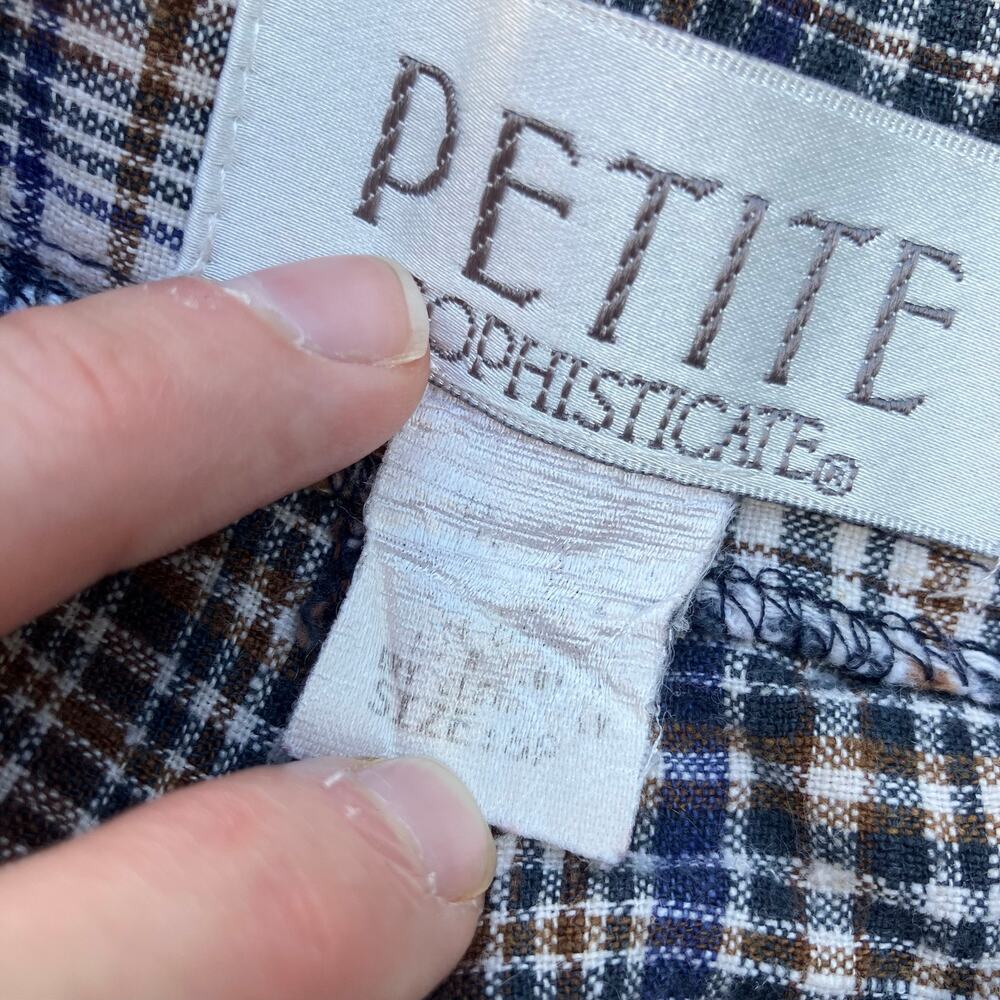 Vintage 80s 90s plaid high waisted golf shorts, preppy light academia indie - Picture 5 of 5